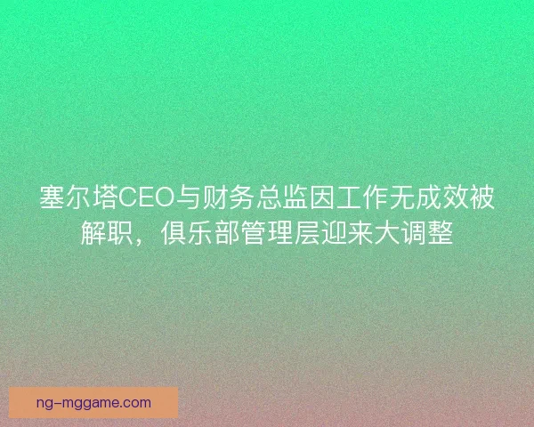 塞尔塔CEO与财务总监因工作无成效被解职,俱乐部管理层迎来大调整 塞尔塔CEO与财务总监因工作无成效被解职,俱乐部管理层迎来大调整